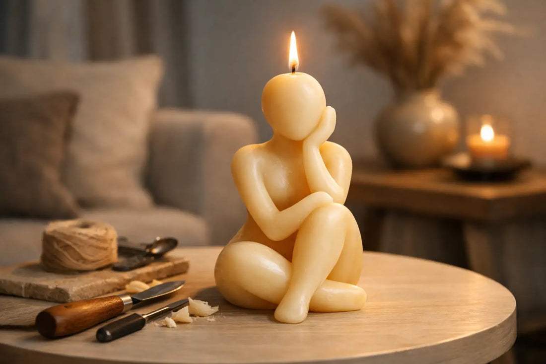 Dekorative Kerzen Skulptur mit Charakter