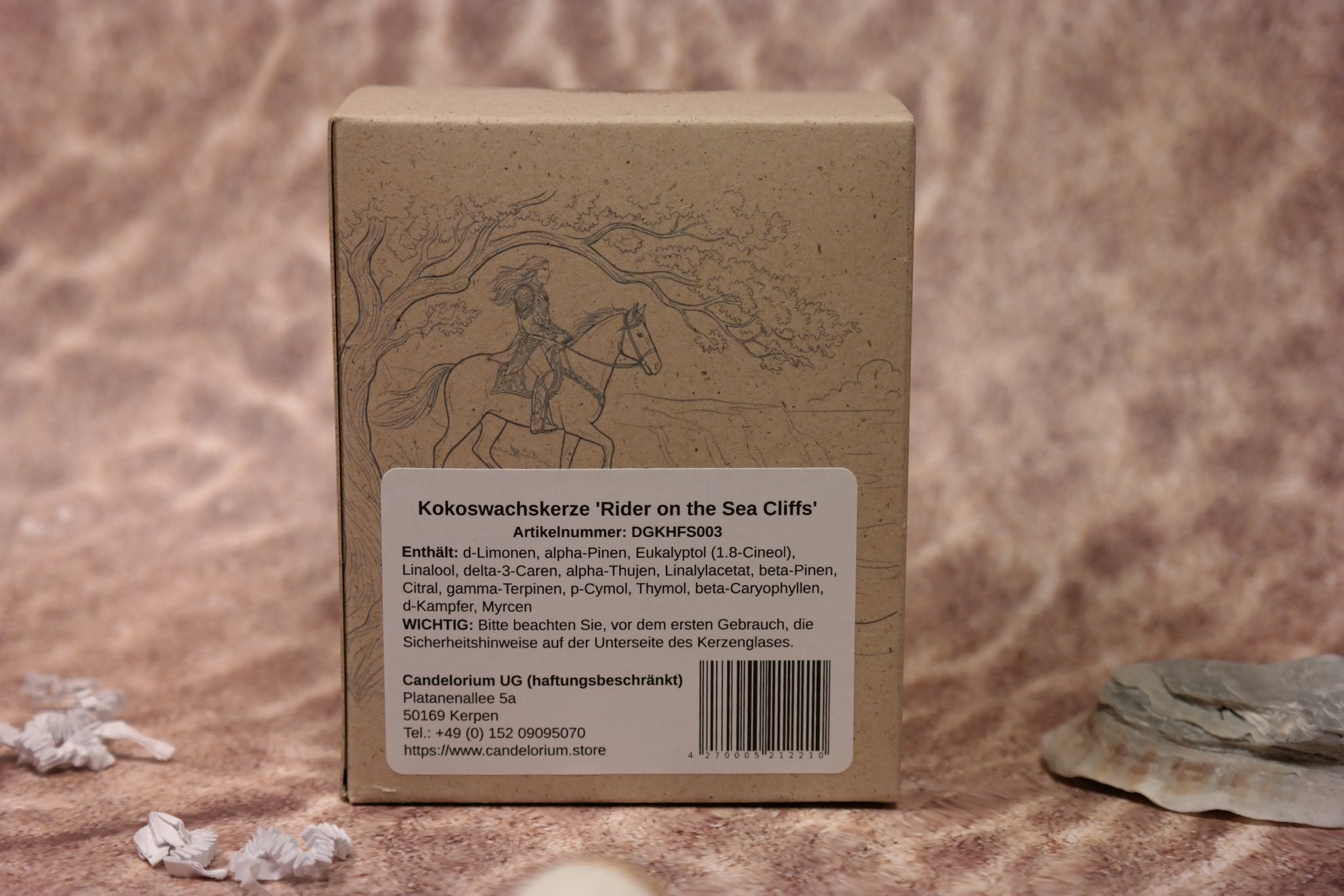 Kokoswachskerze 'Rider on the Sea Cliffs'